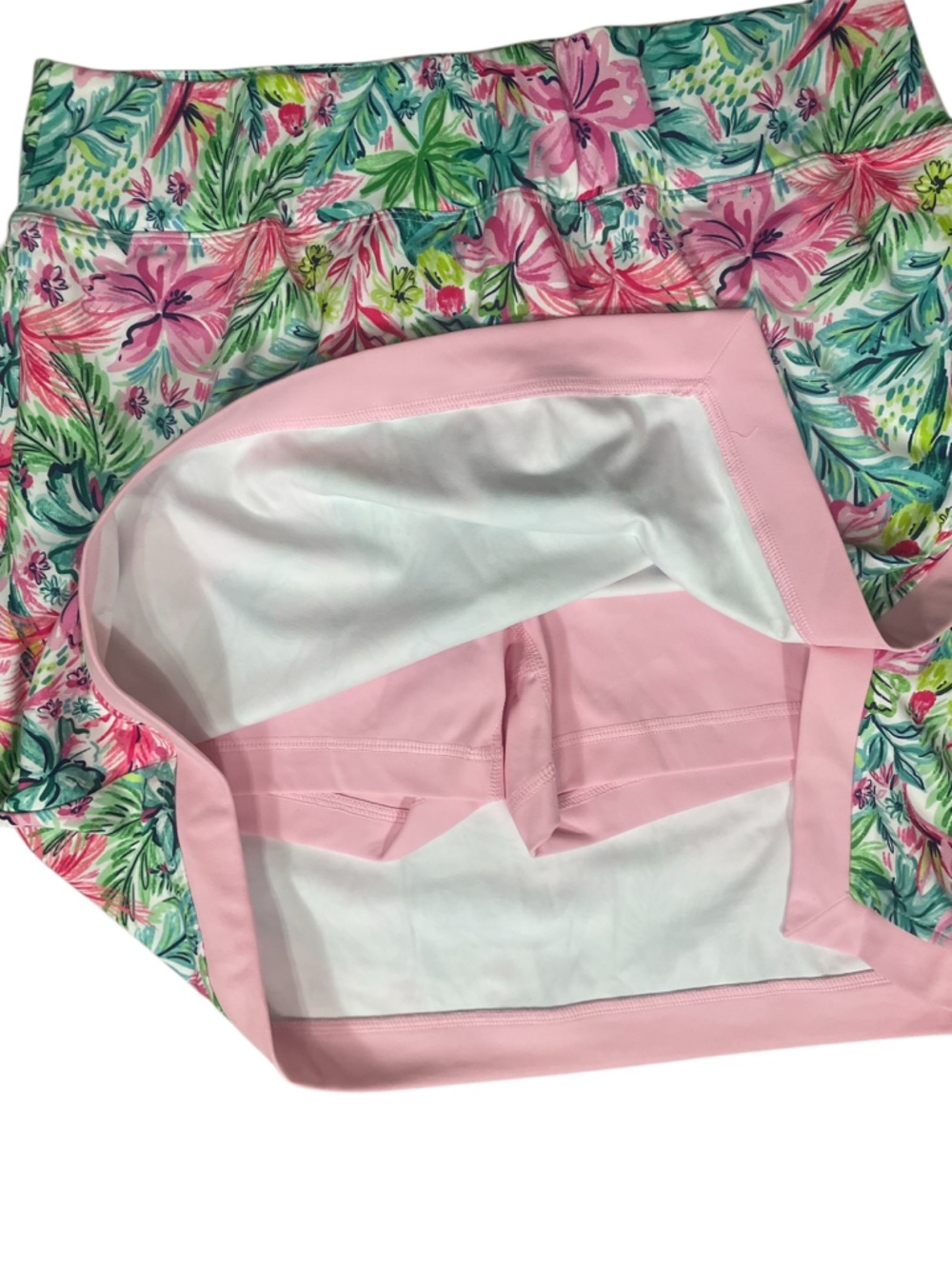 Stella Parker Tummy Control Side Split Floral Pink Athletic Skort (M) NWT - Picture 6 of 11
